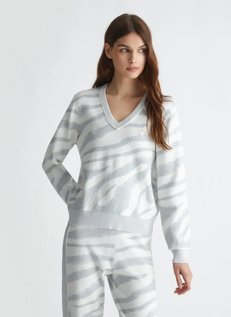 Liu Jo Animal-print jacquard sweater