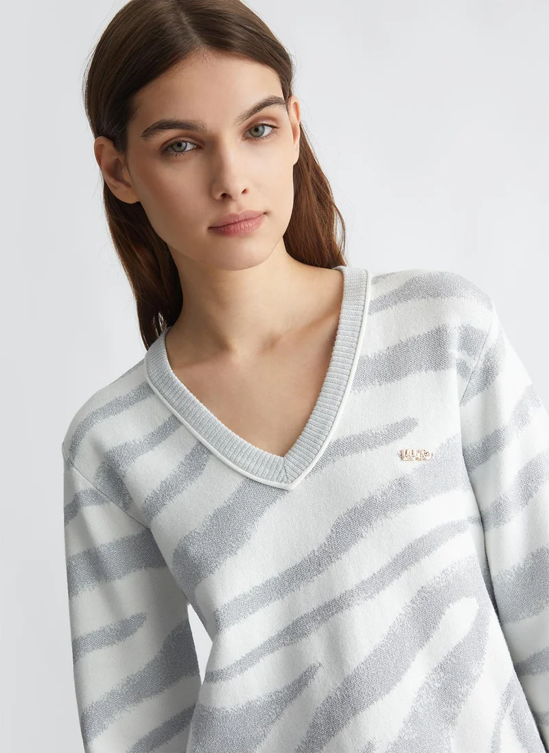 Liu Jo Animal-print jacquard sweater