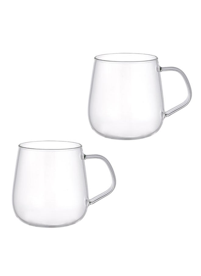 REEM - 2-Piece Borosilicate Glass Cup 300ML Clear - Image 1