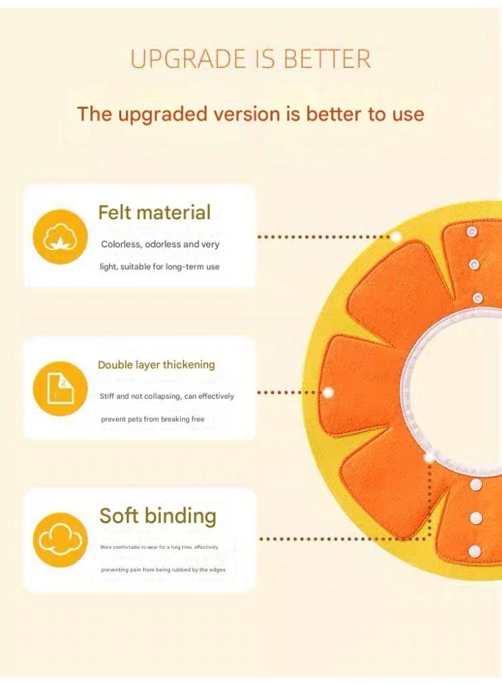 A.M Elizabethan recovery cone collar sweet Orange design,Gentle and Versatile Recovery Cone Collar for Small Dogs Puppies and Cats in Need of Comfortable Rest and Fast Healing - Image 5