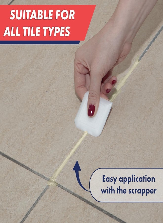 ZippySolve Tile Grout, Repair Kit, Restore & Renew Tile Joints Line, Fast Drying Tile Grout Paint Squeeze Tube for Bathroom Shower Kitchen Floor, Waterproof (8.8 oz, Ivory) - Image 5