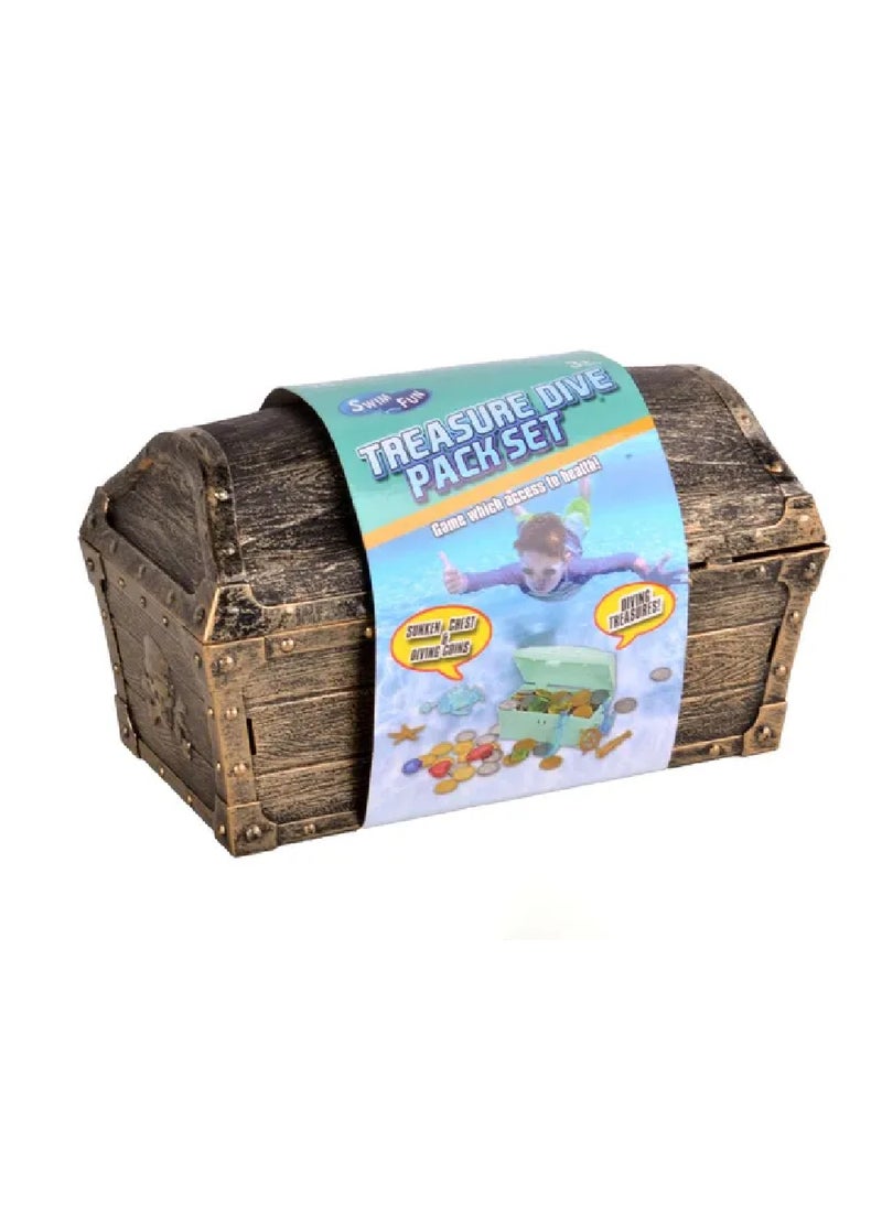 MONDO Mondo Diving Treasure Chest Set – 27-Piece Underwater Toy Set, Colorful Treasure Hunt Gems for Pool & Bath Play  - Image 1