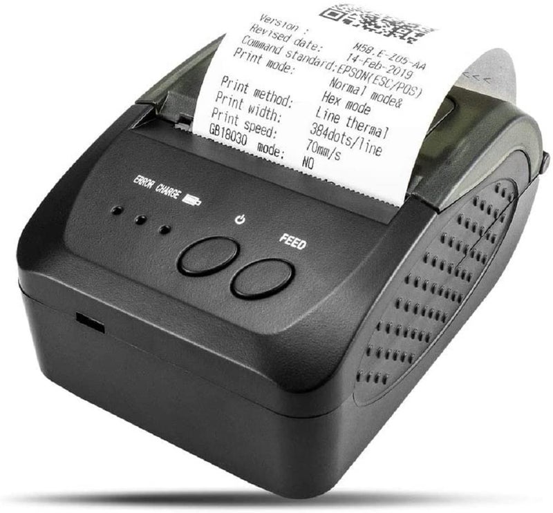 NETUM Wireless Bluetooth (FR) Thermal Printer, Portable Personal Bill Printer, 58 mm, Mini USB POS Printer for Restaurants, Compatible with Android/PC/Windows/Linux - Image 1