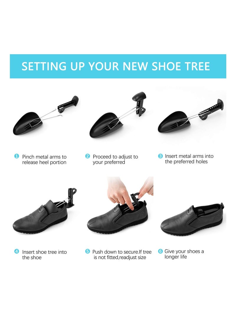 Generic - 4-Piece Adjustable Length Plastic Practical Mens Shoe Trees - Image 1