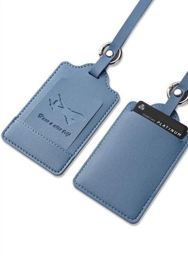 5-Pack PU Leather Luggage Tags with PVC Window & Metal Clasp – Personalized Travel Bag ID Tags for Travel Accessories and Travel Bags (Multi-Color) - Image 3