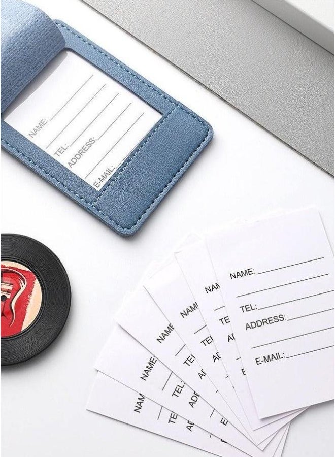 5-Pack PU Leather Luggage Tags with PVC Window & Metal Clasp – Personalized Travel Bag ID Tags for Travel Accessories and Travel Bags (Multi-Color) - Image 4