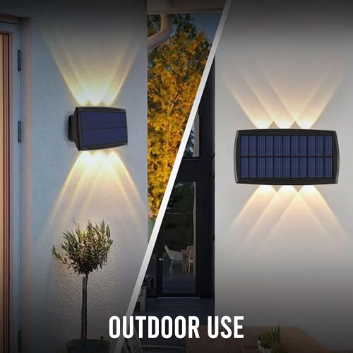 Gesto 6W Solar Up Down Wall Sconce Light – Waterproof 2-Way Led Outdoor Wall Lamp With 1200mAh Battery |Auto Day Off & Night On | Exterior Light for Garden, Farm,Elevation,Fence,Balcony, Patio, Stairs - Image 5