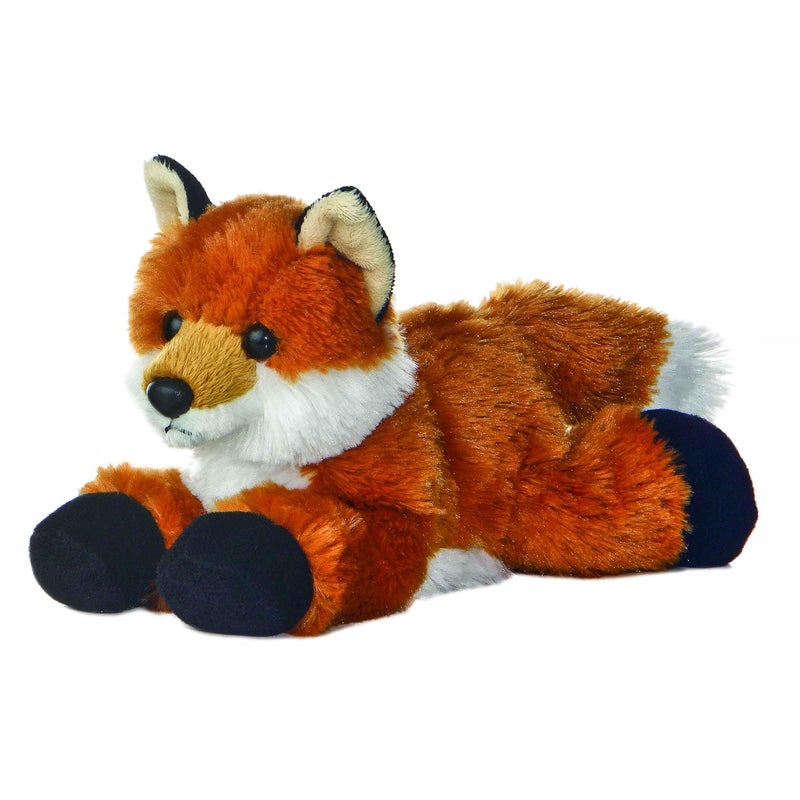 AuroraÂ® Adorable Mini Flopsieâ„¢ Foxxieâ„¢ Stuffed Animal - Mini Companions Ready for Playful Adventures - for Kids All Ages, Toddlers, Adults, and Families - Orange 8 Inches - Image 1