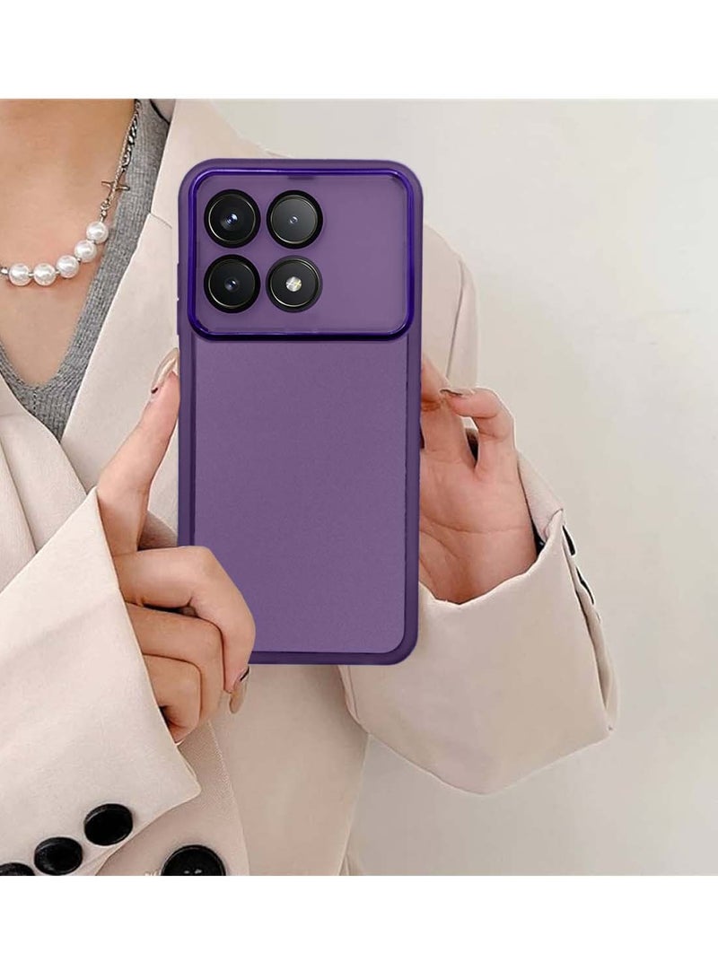 Wtech Xiaomi Poco X6 Pro 5G 2024 / Redmi K70E 5G 2023 Soft Transparent TPU Silicone Ultra Thin Phone Stylish Electroplated Camera Border Back Case Cover - Eggplant Purple - Image 4
