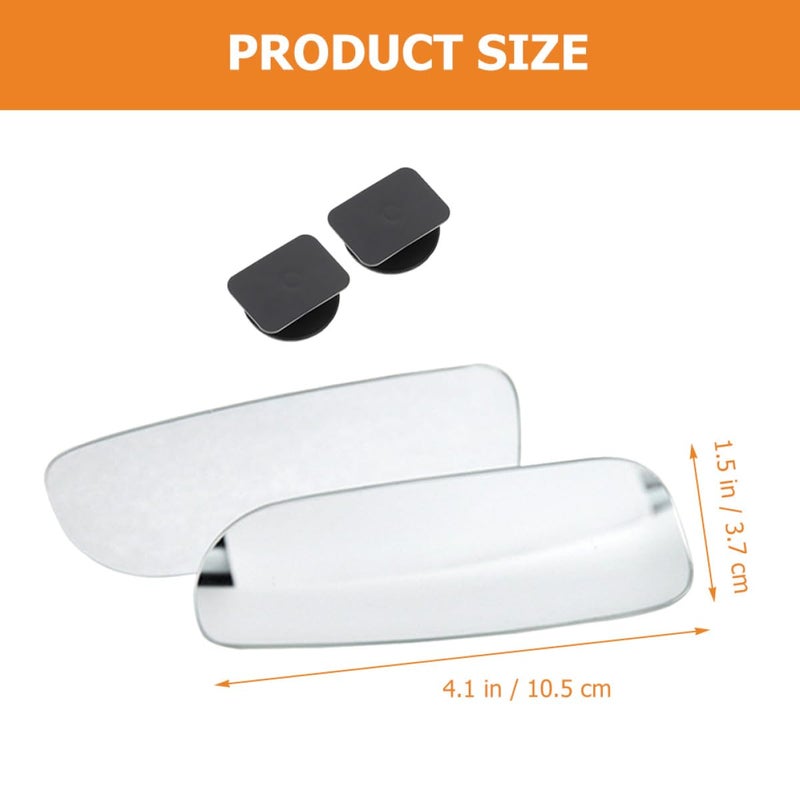 Wide Angle Blind Spot Mirror 360 Degree Convex Rectangular Stick On Car Truck - Image 3