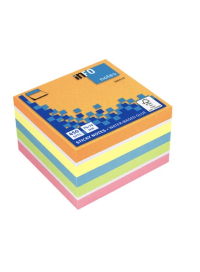 infonotes - STICKY NOTE, 450 sheets, 75x 75mm, Brilliant color - Image 1