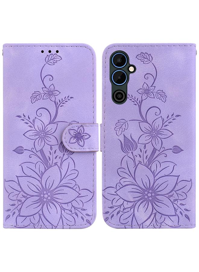 erorex Case For Tecno Pova Neo 2 Lily Embossed Leather Phone Case  - Image 1