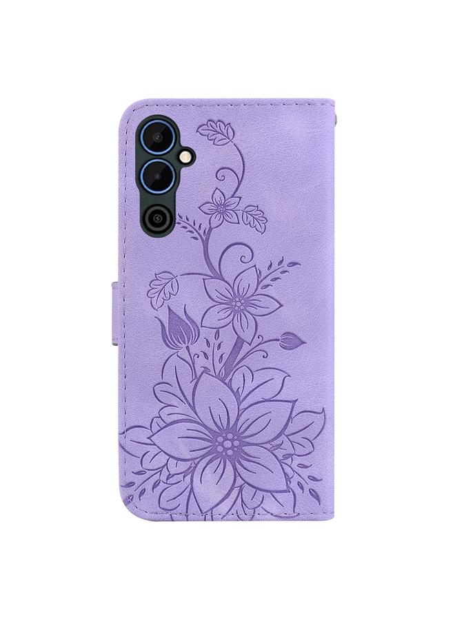erorex Case For Tecno Pova Neo 2 Lily Embossed Leather Phone Case  - Image 3