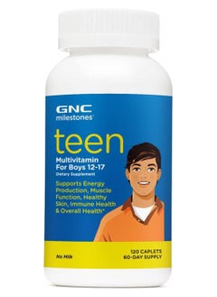 GNC Milestones Teen Multivitamin For Boys 12-17 years 60 Count  - Image 1