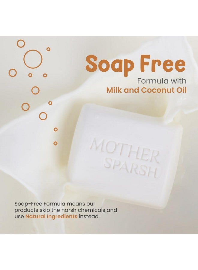 موذر سبارش صابون استحمام مرطب ميلكي بيبي - 75 جرام × 3 | درجة حموضة 5.5 مع الحليب وزيت جوز الهند وفيتامين إي، يمنع الجفاف والطفح الجلدي - Image 3