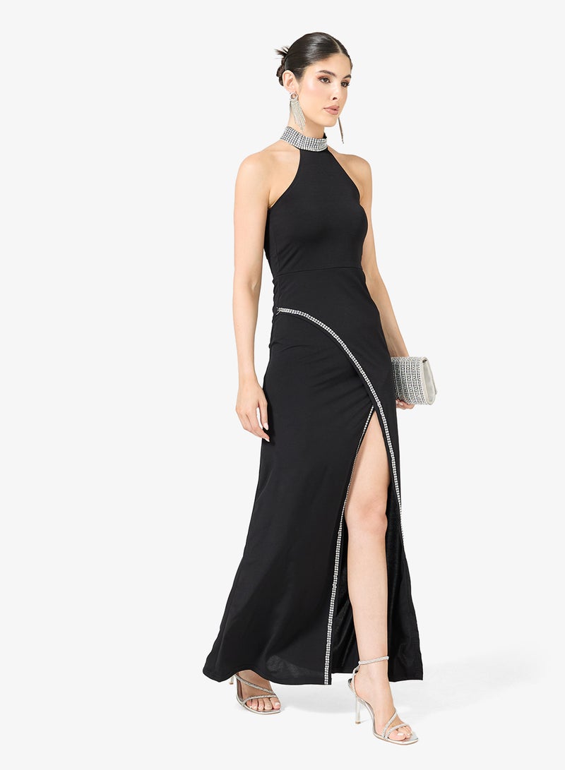 ايلا ليمتد اديشن فستان بحمالات مزين بفتحة - Image 4