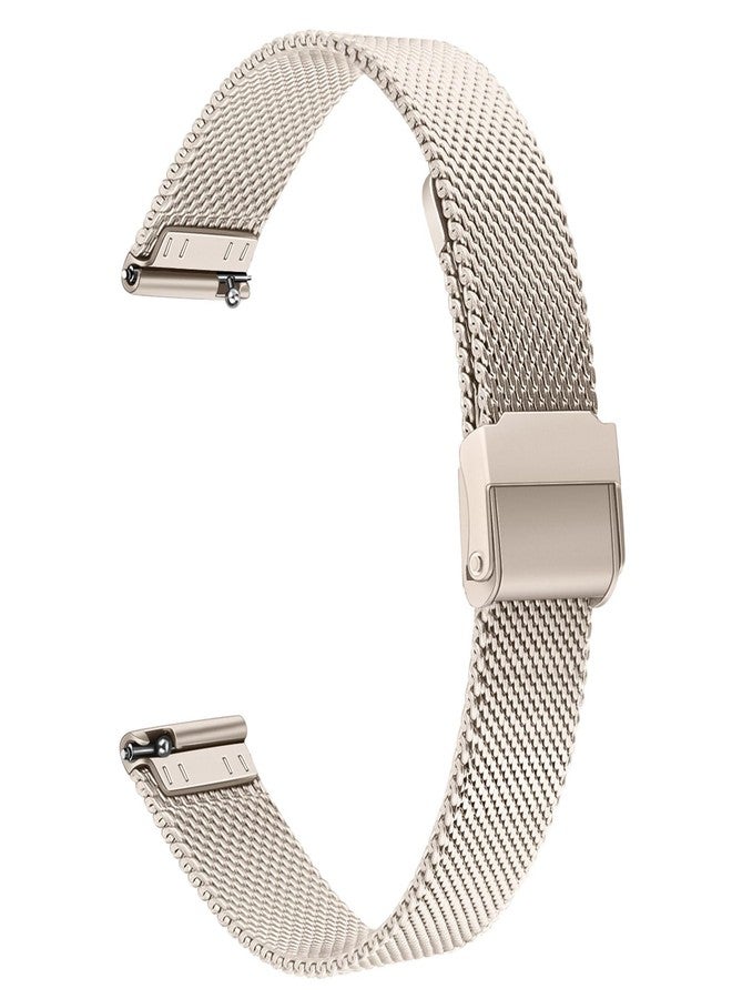 TRUMiRR Watch Band for Lily 2 Cream Gold Women, Mesh Stainless Steel Strap Feminine Bracelet for Garmin Lily 2 Only - Image 3