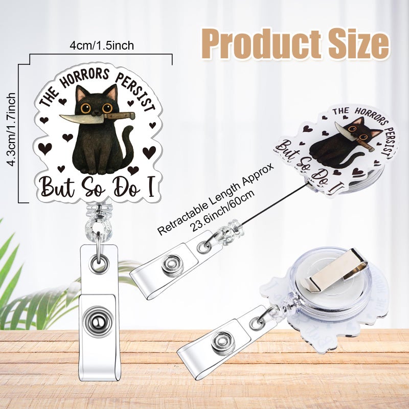 Feifeiya 24 Pcs Funny Badge Reel Nurse Cute Retractable Name ID Clip Badge Holder for Doctor Medical Assistant Student Coworker Work Accessories Bulk Gifts(Classic Style) - Image 2