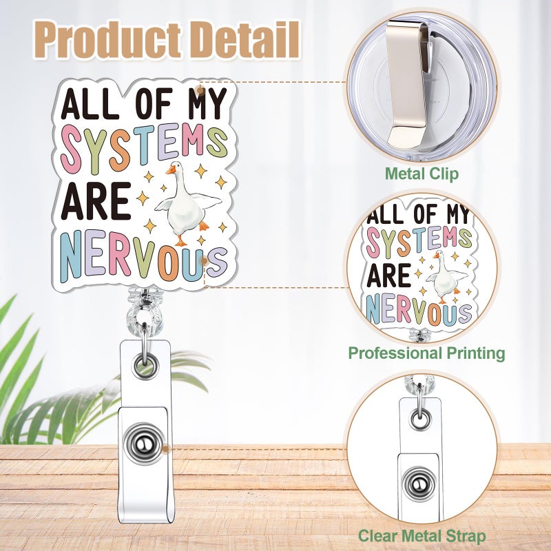 Feifeiya 24 Pcs Funny Badge Reel Nurse Cute Retractable Name ID Clip Badge Holder for Doctor Medical Assistant Student Coworker Work Accessories Bulk Gifts(Classic Style) - Image 3