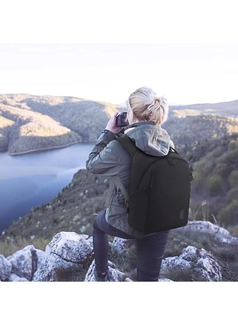 BAGSMART BAGSMART Small Camera Bag Backpack, DSLR SLR Camera Case Fits 13.3 Inch Laptop, Waterproof Photography Backpacks with Rain Cover Tripod Holder