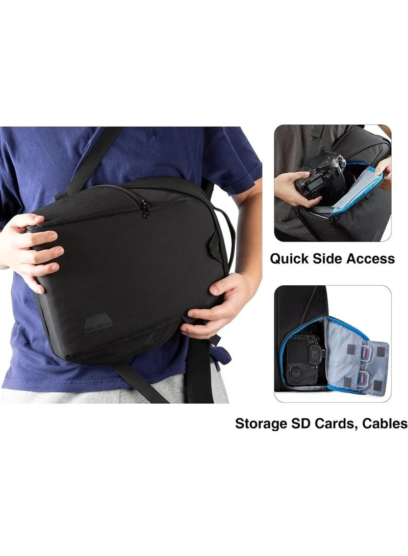 BAGSMART BAGSMART Small Camera Bag Backpack, DSLR SLR Camera Case Fits 13.3 Inch Laptop, Waterproof Photography Backpacks with Rain Cover Tripod Holder