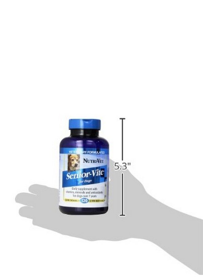 nutri vet Nutri-Vet Senior-Vite Chewables for Dogs, Daily Vitamin and Mineral Support for Senior Dogs, Helps Maintain Peak Condition for Older Pets, 120 Count - Image 3
