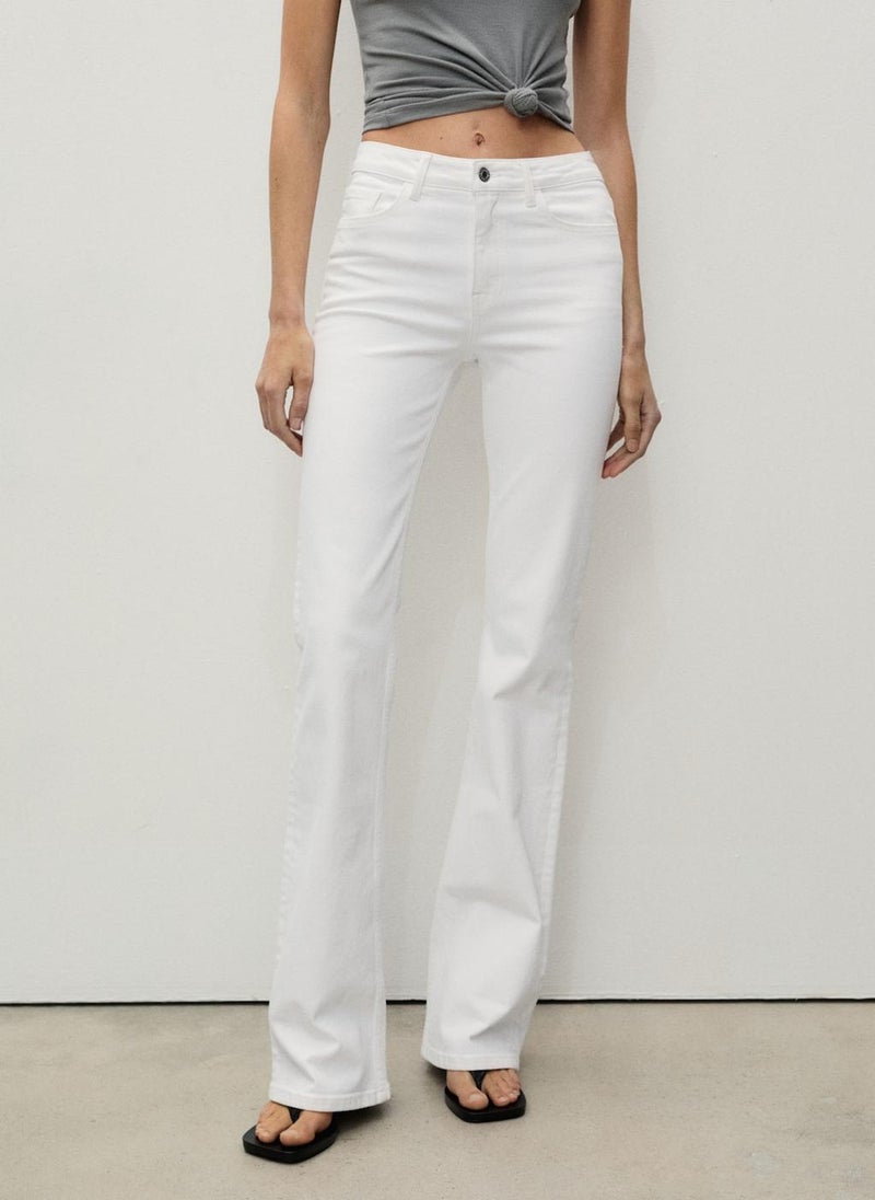 MANGO Fiona Flared Mid Rise Jeans  - Image 1