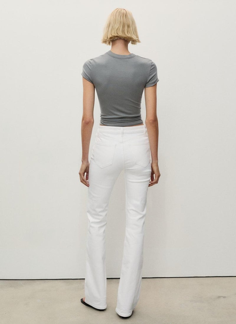 MANGO Fiona Flared Mid Rise Jeans  - Image 2