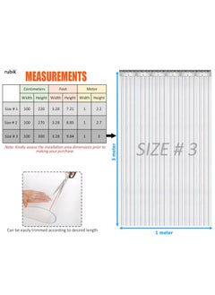 Ribbed PVC Plastic Strip Curtains Set (3.28 x 9.84 ft) for Doorways, Readymade 2mm Thick Refrigeration Grade For Supermarkets Warehouse Factories Kitchen Walk In AC Freezer Fridge Trucks - pzsku/Z5F7DC0FDFFA1B47C2204Z/45/_/1713448037/a07482d3-05ba-4225-8841-2062c144b022