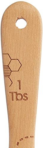 Talisman Designs Laser Etched Beechwood Measuring Spoons | Set of 4 | Honey Bee Design | Natural Wooden Measuring Spoons Set | Cute & Functional Kitchen Tools - Image 5