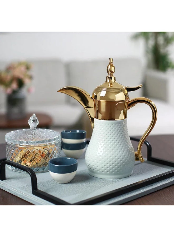 Liane Estelle thermos 0.5 liter dotted gray gilt