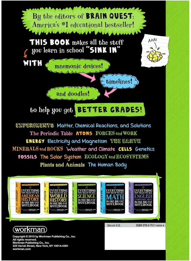 Workman Everything You Need To Ace Science In One Big Fat Notebook: The Complete Middle School Study Guide  - Image 3