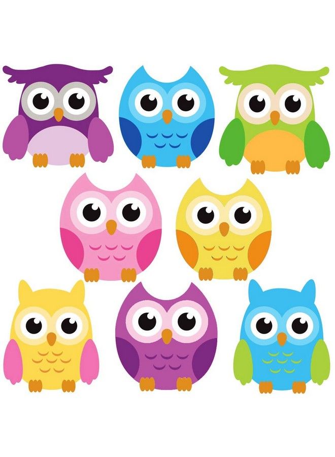 DEKOSH ملصقات جدارية بومة لتزيين غرفة الأطفال؛ ملصقات حيوانات كبيرة ملونة بموضوع الغابة لغرفة اللعب أو الفصل الدراسي للأطفال - Image 1