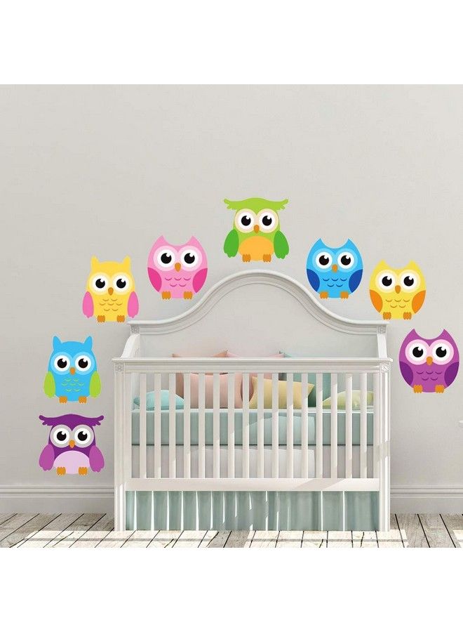 DEKOSH ملصقات جدارية بومة لتزيين غرفة الأطفال؛ ملصقات حيوانات كبيرة ملونة بموضوع الغابة لغرفة اللعب أو الفصل الدراسي للأطفال - Image 4