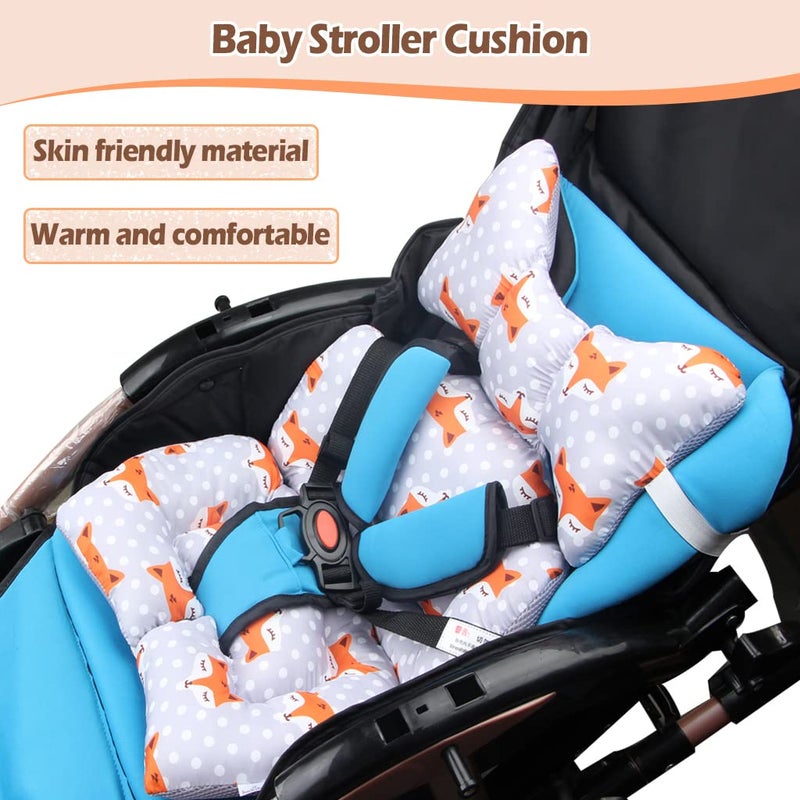 KAKIBLIN Infant Car Seat Insert, Baby Stroller Liner Head and Body Support, Baby Car Seat Cushion, car seat Head Support babyNeck Support Cushion for Toddler - Image 2