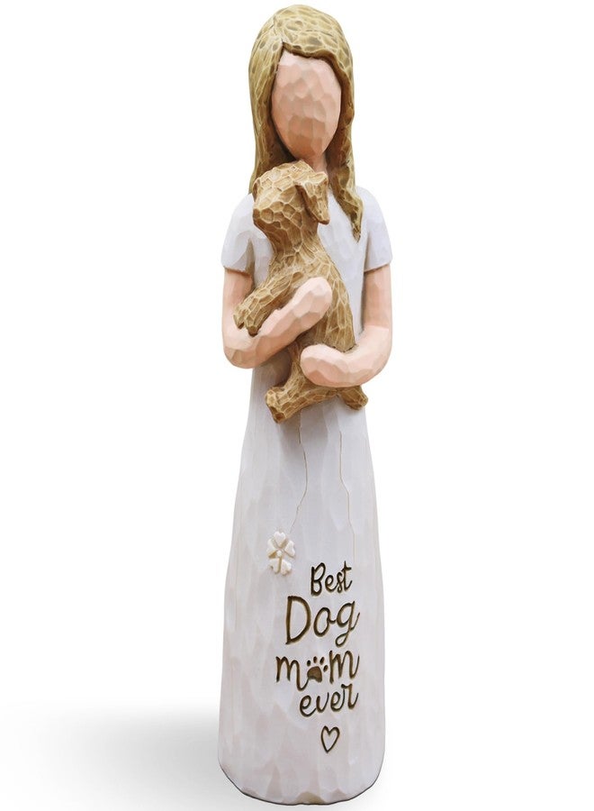 AcowSpt Dog Mom Gifts for Women, Dog Lovers Gifts for Women, Loss of Pet Sympathy Gift Dogs, Dogs Figurines, Golden Retriever Statue, Sculpted Hand-Painted Figurine (Brown) - Image 1