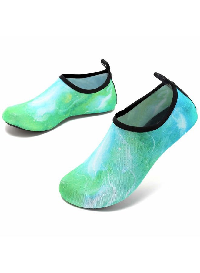 VIFUUR Water Sports Shoes Barefoot Quick-Dry Aqua Yoga Socks Slip-on for Men Women, Marble Green, 5.5-6.5 Women/4.5-5.5 Men - Image 5