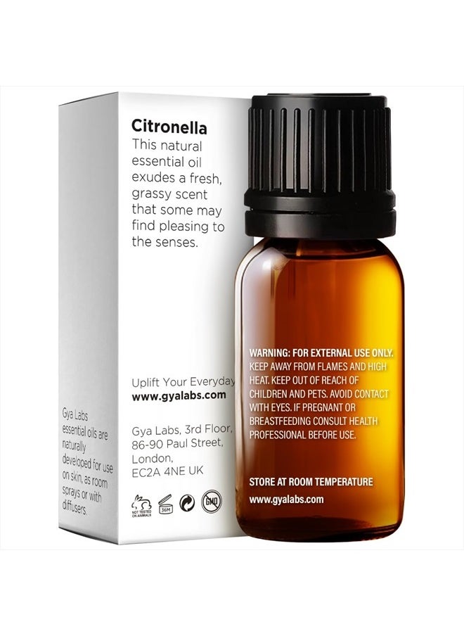 gya labs Citronella Oil for Candle Making - Natural Citronella Essential Oil for Diffuser, Skin, DIY & Aromatherapy - Natural Essential Oil Citronella for Skin (0.34 Fl Oz)  - Image 2