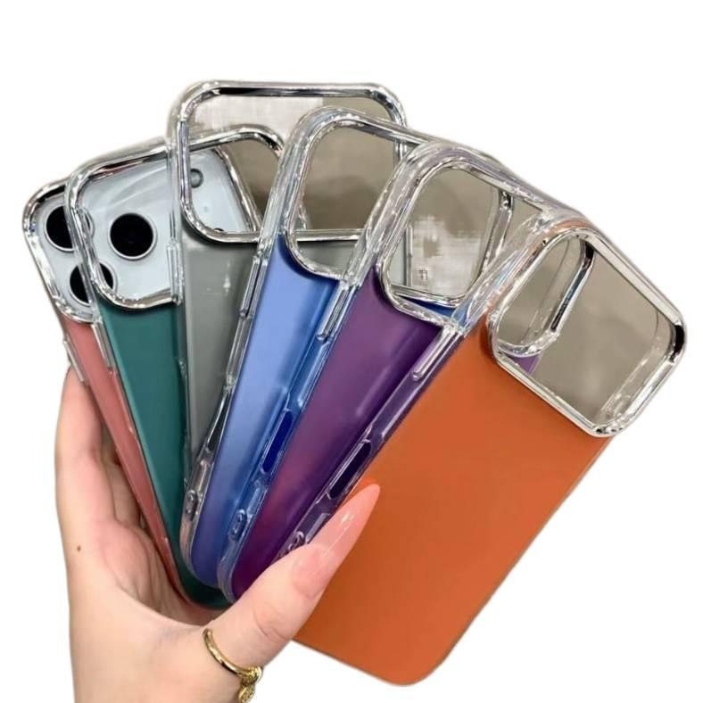 BB غطاء MagSafe بCream Glue لـ iPhone 17 / 17 Air / 17 Pro / 17 Pro Max مع تغطية كاملة وإطار مرآة مطلي بالكهرباء مع مغناطيسي مع مقاوم للخدش باللون رمادي مع مرآة باللون الرمادي - Image 2