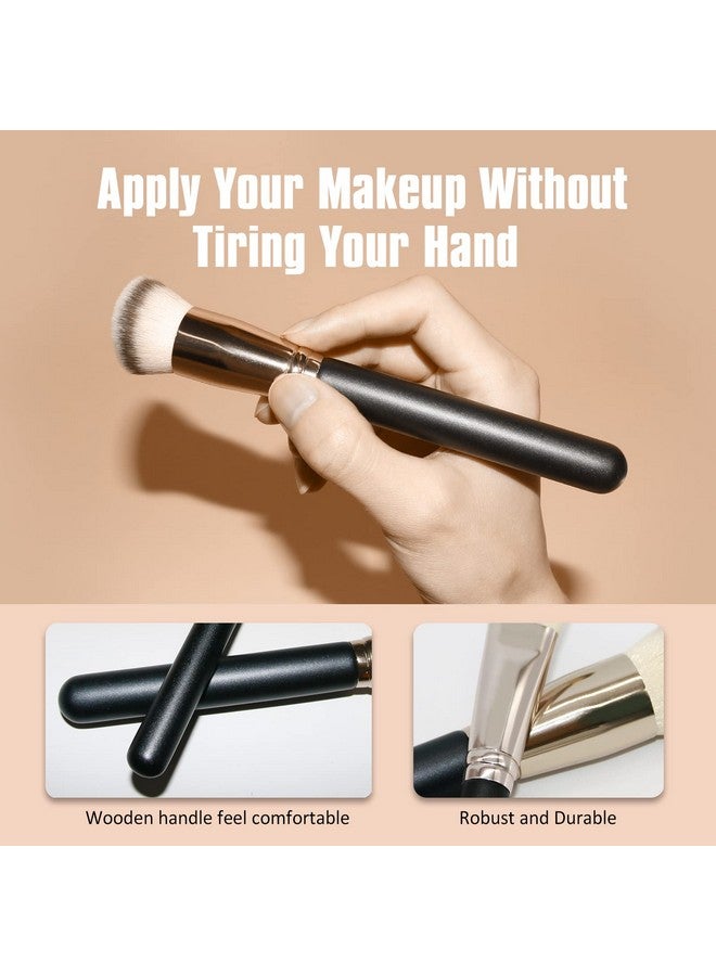 رافايلو فرش المكياج، فرش رافايلو 3 قطع لكريم الأساس السائل، مجموعة فرش كابوكي احترافية لمزج كريم الأساس السائل ومستحضرات التجميل البودرة الخالية من العيوب والتلميع والتنقيط والكونسيلر - Image 3