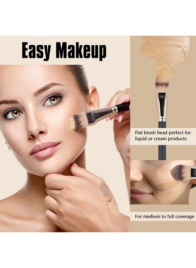 رافايلو فرش المكياج، فرش رافايلو 3 قطع لكريم الأساس السائل، مجموعة فرش كابوكي احترافية لمزج كريم الأساس السائل ومستحضرات التجميل البودرة الخالية من العيوب والتلميع والتنقيط والكونسيلر - Image 4