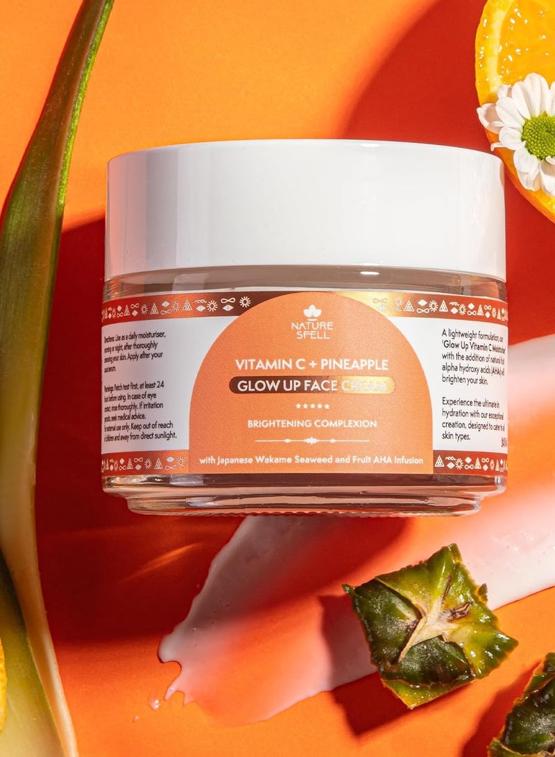 نايتشر سبيل كريم الوجه جلو أب من Nature Spell بفيتامين C وأناناس – لتفتيح البشرة وتحسين مظهرها – 100 مل - Image 4