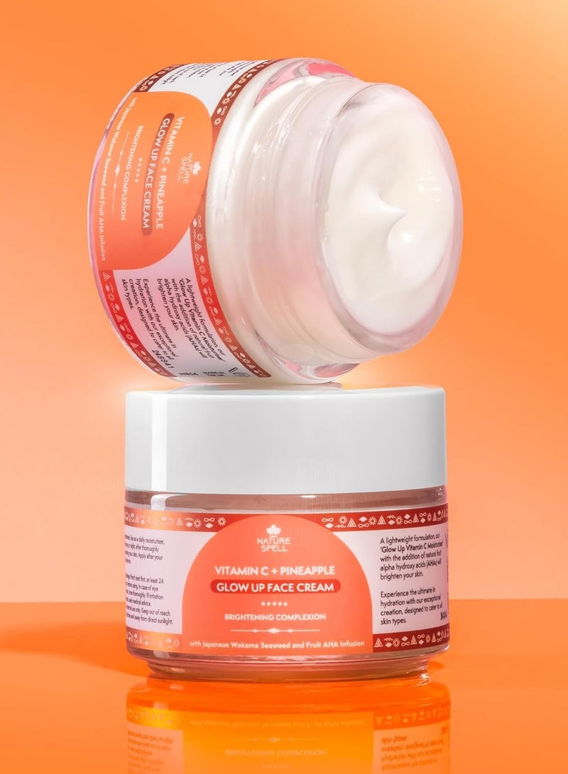 نايتشر سبيل كريم الوجه جلو أب من Nature Spell بفيتامين C وأناناس – لتفتيح البشرة وتحسين مظهرها – 100 مل - Image 5