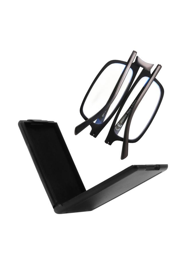 SKYOAK Evolved Folding Reading Glasses For Women Men Blue Light Blocking Anti UV Eyestrain Foldable Portable Compact Readers with Flat Hard Case Pocket Computer glasses 2.75 BLACK - Image 1