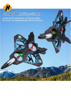HuHa RC Airplane 2.4GHz RC Aeroplan L0712 Quadcopter – Remote Controlled Floating Fighter Plane with Coloured Lights, USB Charging, RTF for Beginners, Kids & Adults  - Image 2