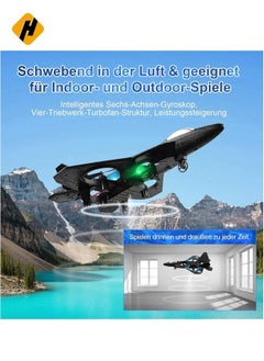 HuHa RC Airplane 2.4GHz RC Aeroplan L0712 Quadcopter – Remote Controlled Floating Fighter Plane with Coloured Lights, USB Charging, RTF for Beginners, Kids & Adults  - Image 3