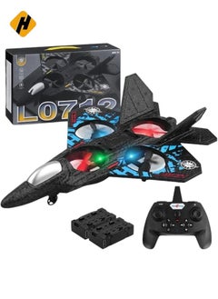 HuHa RC Airplane 2.4GHz RC Aeroplan L0712 Quadcopter – Remote Controlled Floating Fighter Plane with Coloured Lights, USB Charging, RTF for Beginners, Kids & Adults  - Image 1