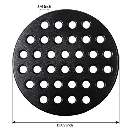 Dracarys Round cast Iron fire Grate, BBQ high Heat Charcoal Plate for Large Big Green Egg fire Grate Bottom Grate Grill Parts Charcoal Grate Replacement Parts Big Green Egg l accessories-9inch - Image 2