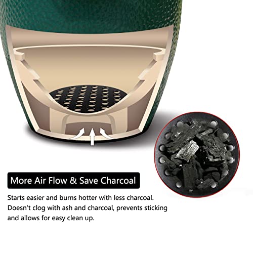 Dracarys Round cast Iron fire Grate, BBQ high Heat Charcoal Plate for Large Big Green Egg fire Grate Bottom Grate Grill Parts Charcoal Grate Replacement Parts Big Green Egg l accessories-9inch - Image 5