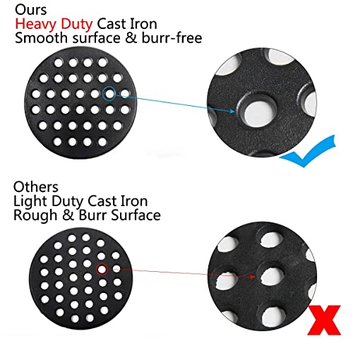 Dracarys Round cast Iron fire Grate, BBQ high Heat Charcoal Plate for Large Big Green Egg fire Grate Bottom Grate Grill Parts Charcoal Grate Replacement Parts Big Green Egg l accessories-9inch - Image 4
